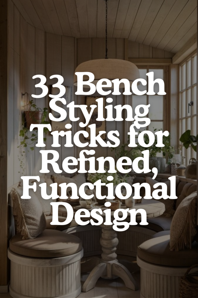 33 Bench Styling Ideas for a Polished Living Room